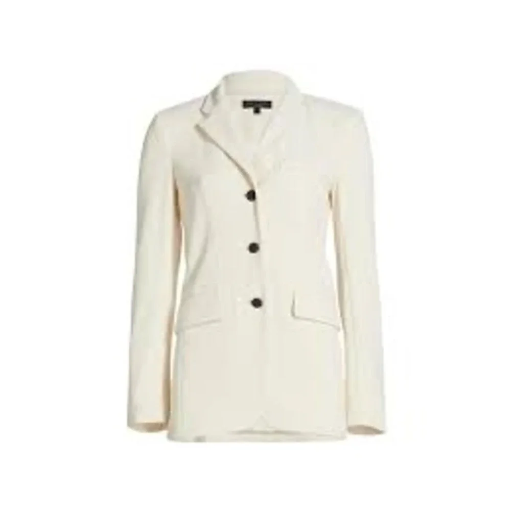 Rag & Bone Cadence Twill Blazer Ivory White Tailored Jacket Size 8 WA22S2115S915
